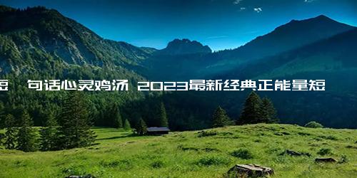 简短一句话心灵鸡汤 2023最新经典正能量短文